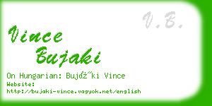 vince bujaki business card